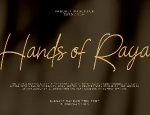 Hands of Raya font