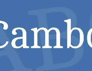 Cambo font