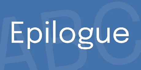 Epilogue font