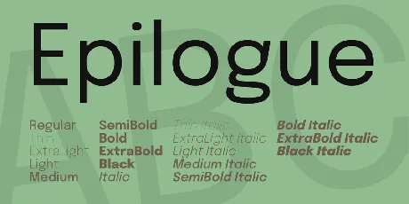 Epilogue font