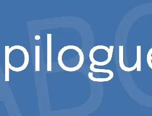 Epilogue font