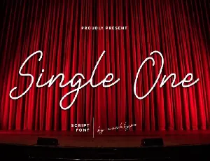 Single One Handwriting font