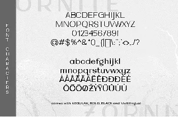 Zornite font