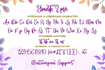 Youth Love - Personal Use font