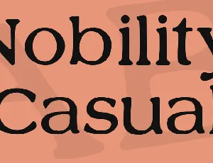 Nobility Casual font