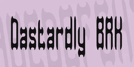 Dastardly BRK font