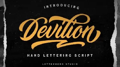 Devilion Bold Script font