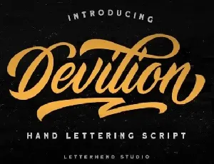 Devilion Bold Script font