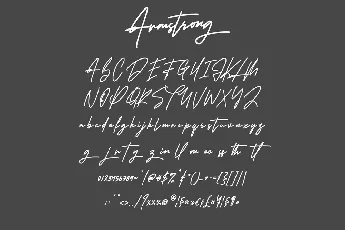 Armstrong Signature Script font