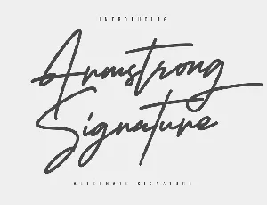 Armstrong Signature Script font