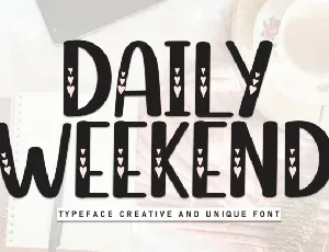 Daily Weekend Display font