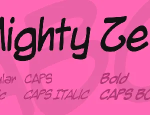 Mighty Zeo font