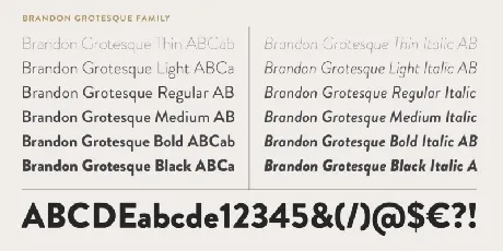 Brandon Grotesque Family font