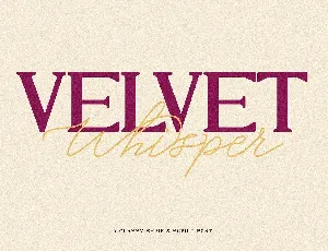 Velvet Whisper font