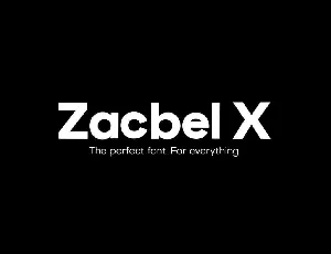 Zacbel X font