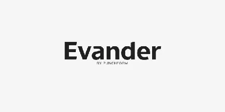 Evander Sans Serif Typeface font