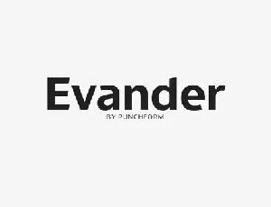 Evander Sans Serif Typeface font