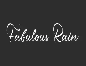 Fabulous Rain Demo font