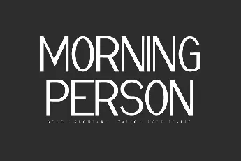 Morning Person font