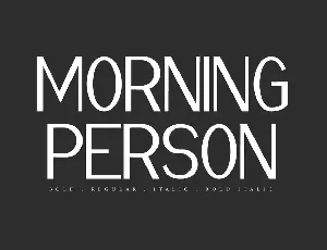 Morning Person font