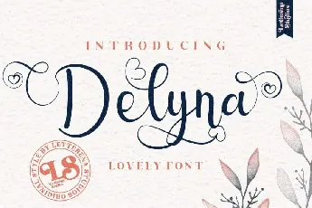 Delyna Calligraphy font