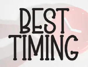 Best Timing Display font