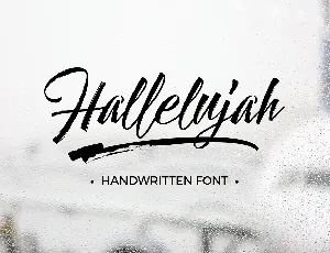 Hallelujah Script Free font