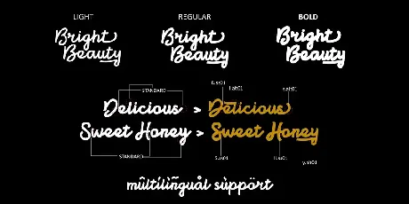 Bright beauty font