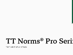 TT NormsÂ® Pro Serif font