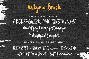 Valkyrie Brush font