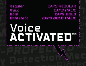 Voice Activated font