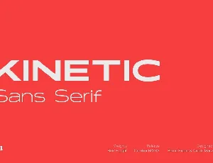 Kinetic Sans Serif Typeface font