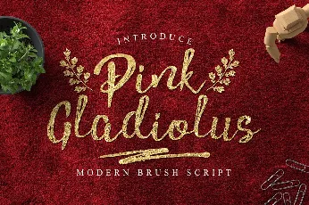 Pink Gladiolus font