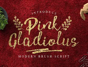 Pink Gladiolus font