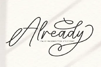 Already Script Typeface font