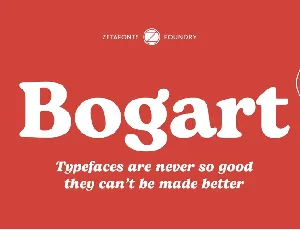 Bogart Serif Typeface font