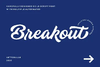 Breakout Script font