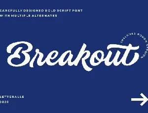 Breakout Script font