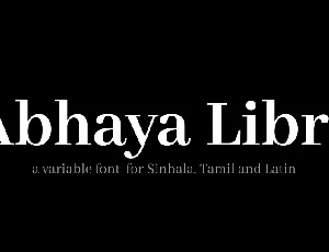 Abhaya Libre font