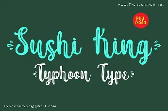 Sushi King Script Various font