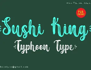 Sushi King Script Various font