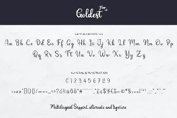 Goldest font