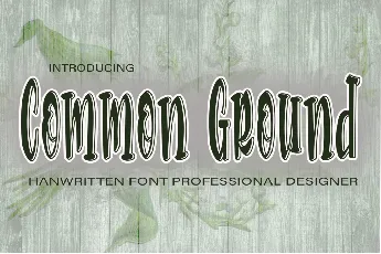 Common Ground font