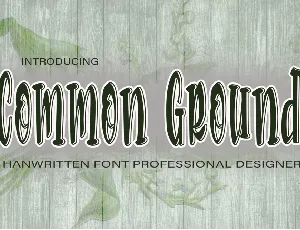 Common Ground font