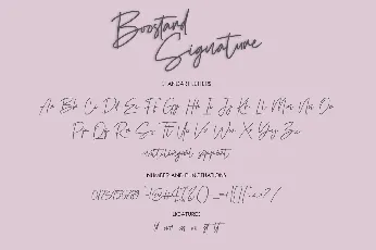 Boostard Signature font