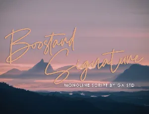 Boostard Signature font