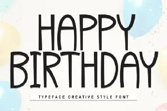 Happy Birthday Display Typeface font