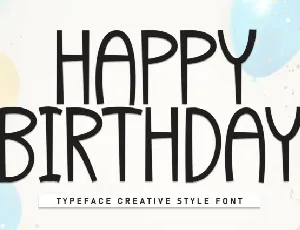 Happy Birthday Display Typeface font