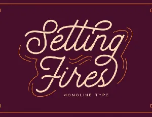 Seting Fires Monoline font