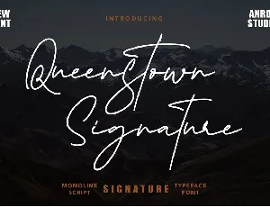 Queenstown Signature Free font